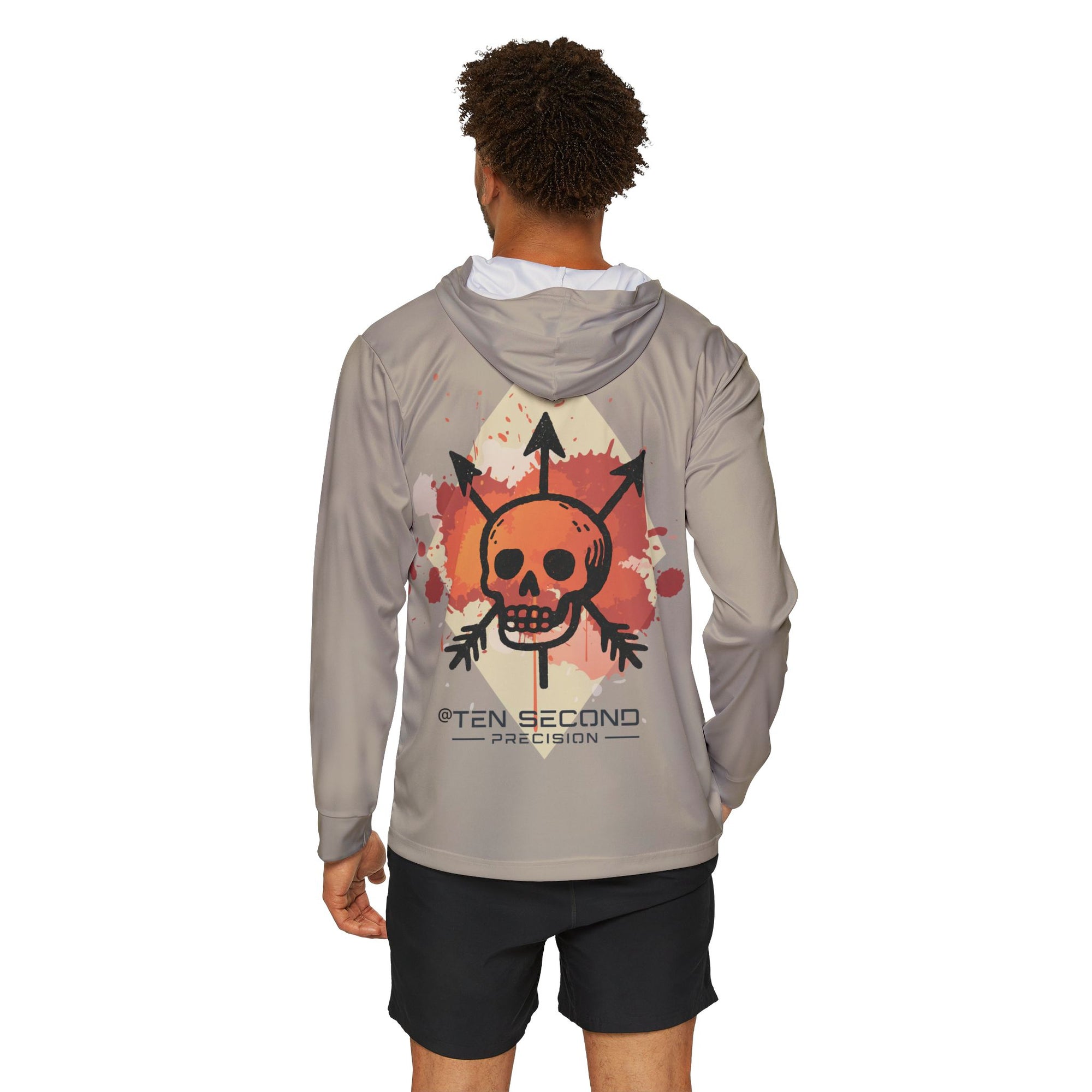 Sports Hoodie - Tan, Range Day TSP Skull and Arrows Logo UPF 50 Lightweight Sun Shirt - Tan