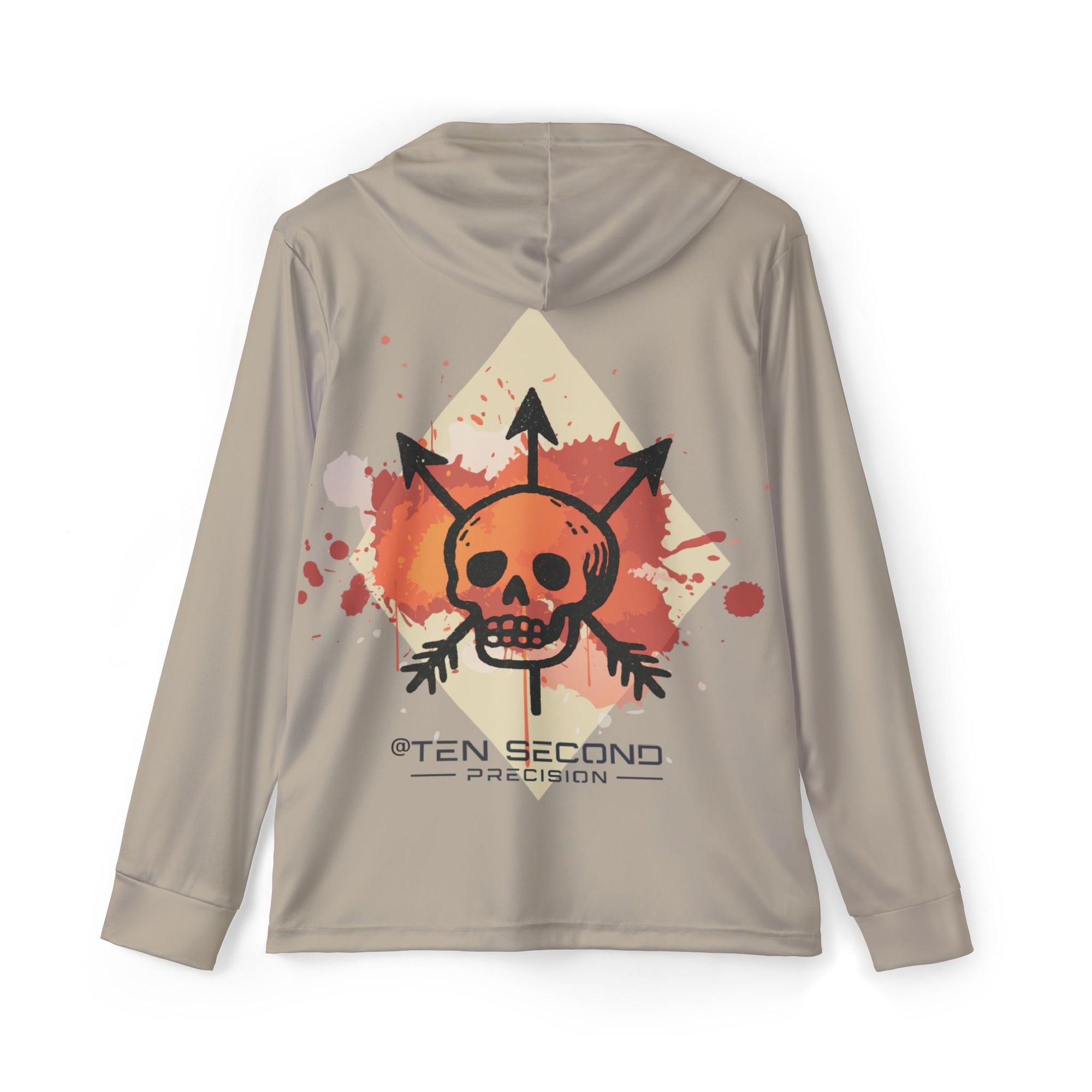 Sports Hoodie - Tan, Range Day TSP Skull and Arrows Logo UPF 50 Lightweight Sun Shirt - Tan