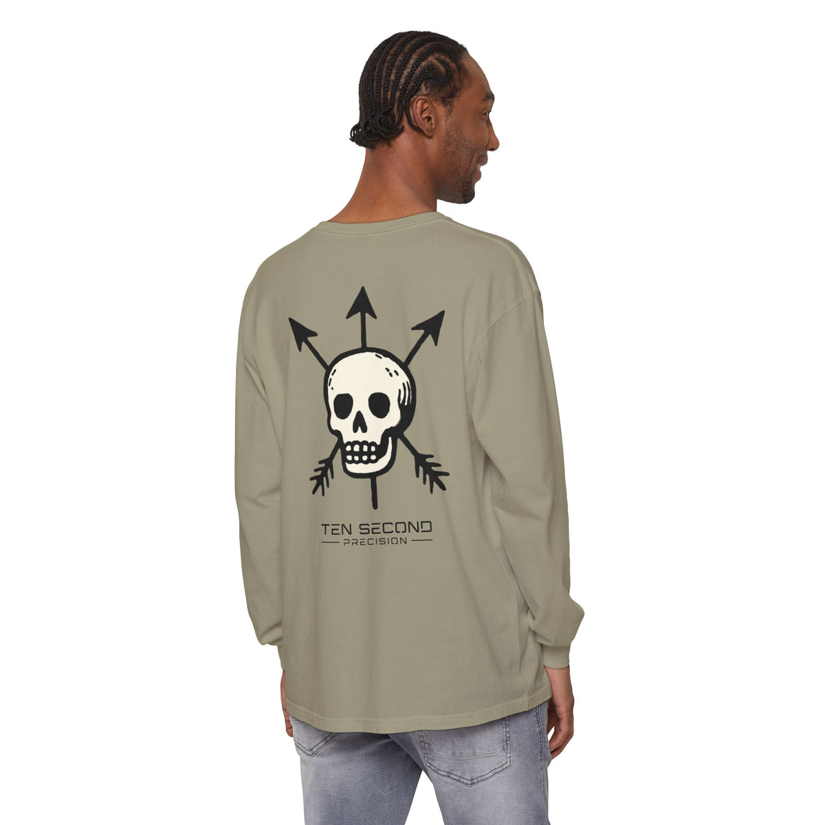 Broken Arrow Skull Long Sleeve T-Shirt