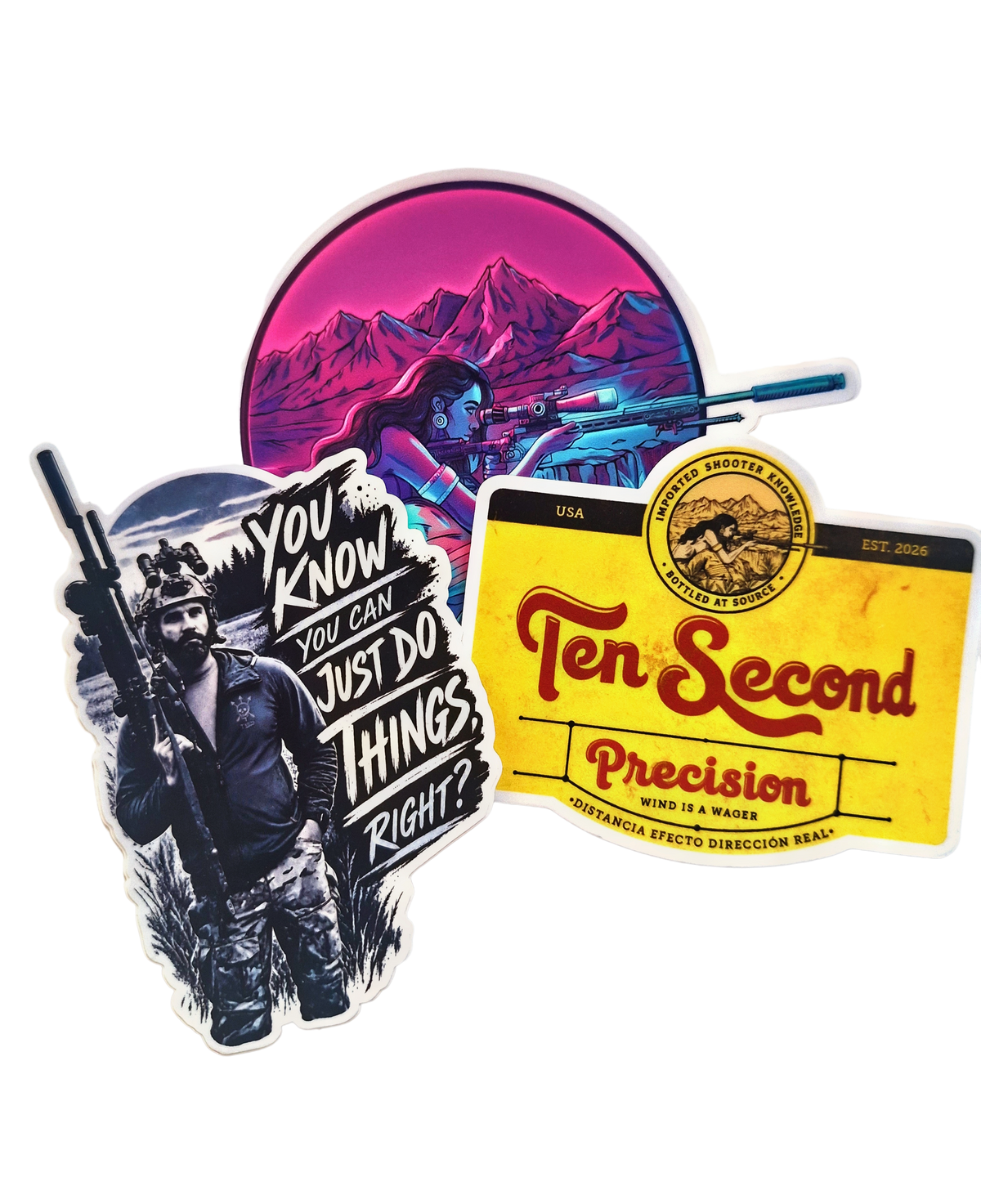 Ten Second Precision Sticker Pack